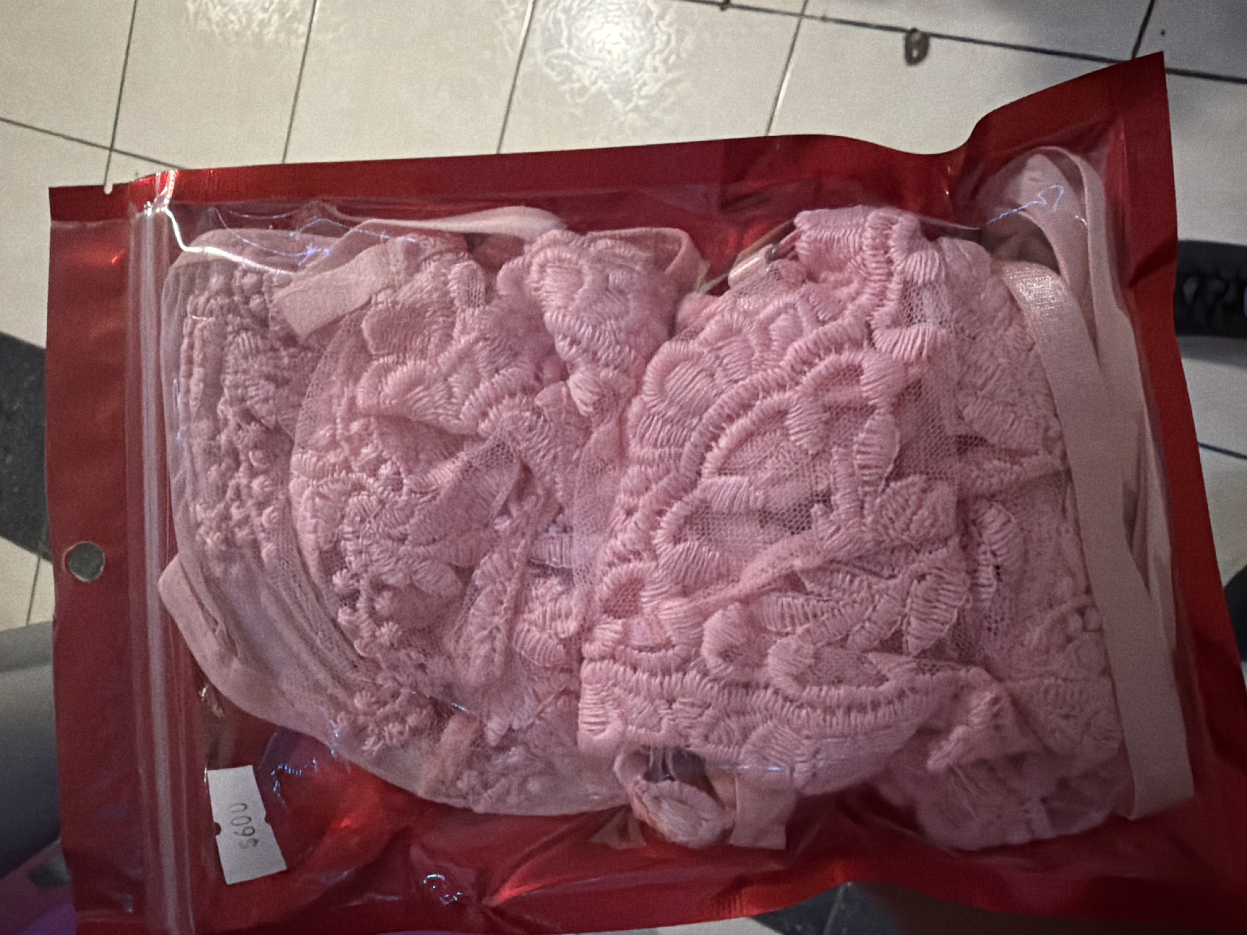 Set rosa pastel 3 piezas